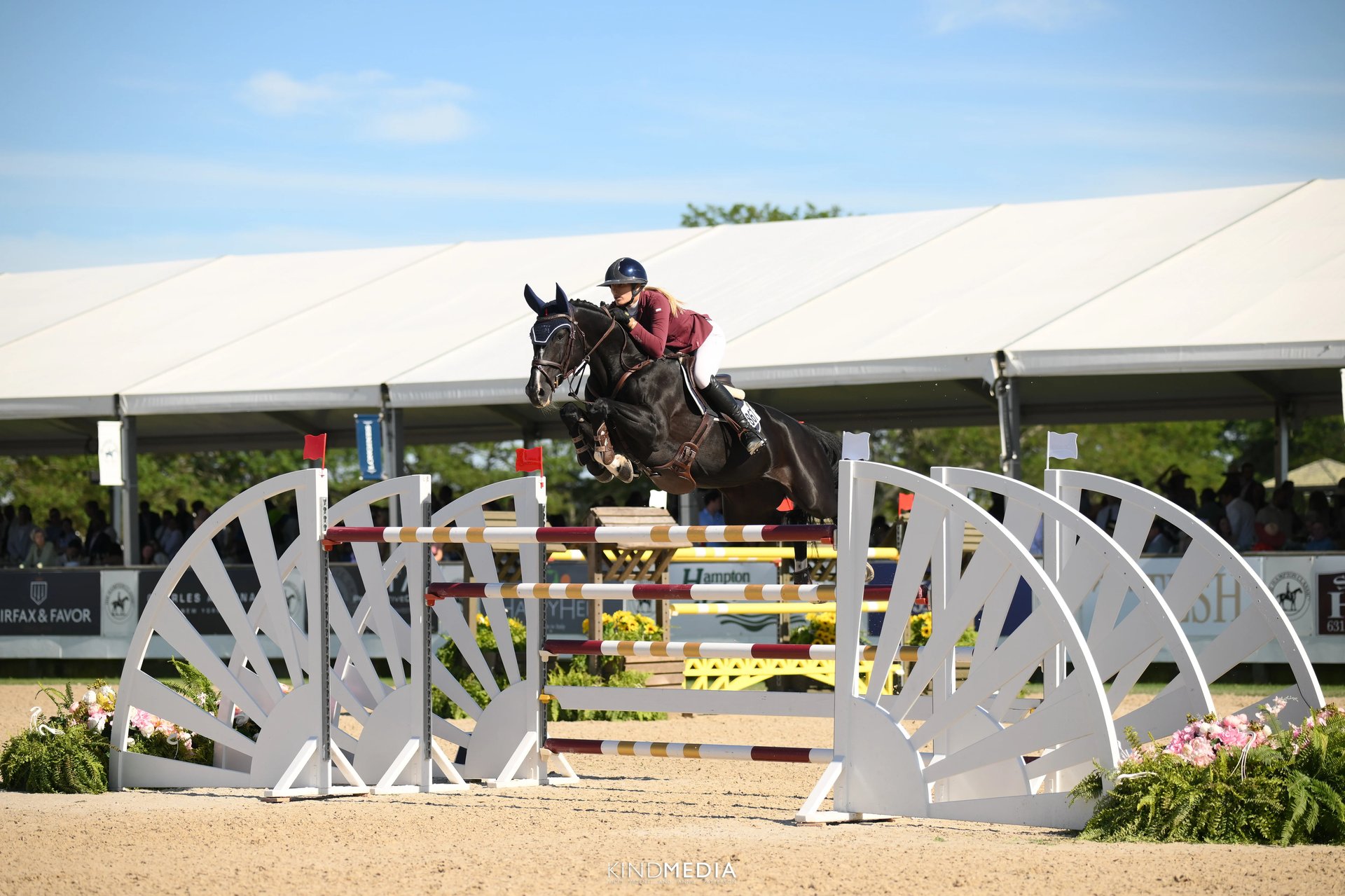 Grand Prix show jumping at the Hampton Classic Horse Show in Bridgehampton, NY